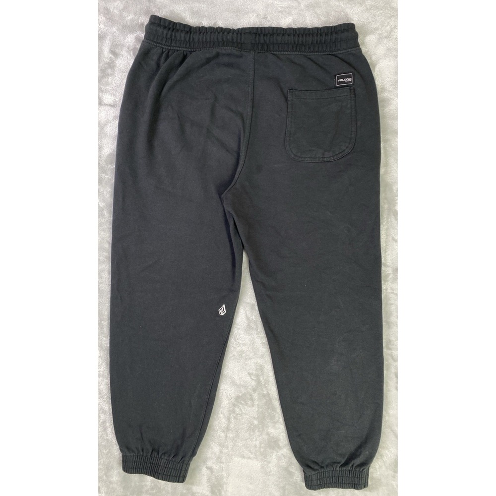 Volcom Sweatpants Mens Small Black Graphic Logo Joggers Skate Surf Casual - Picture 2 of 5
